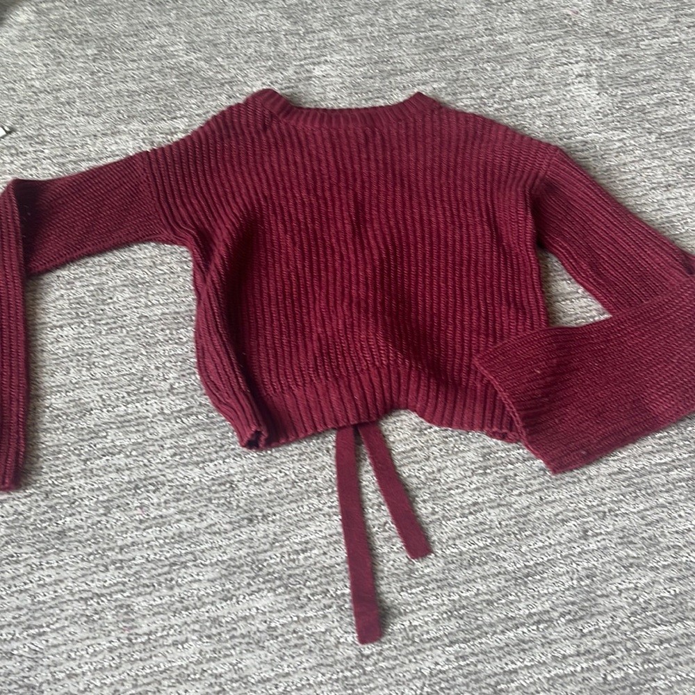 Poof New York knitted red sweater shipping not included